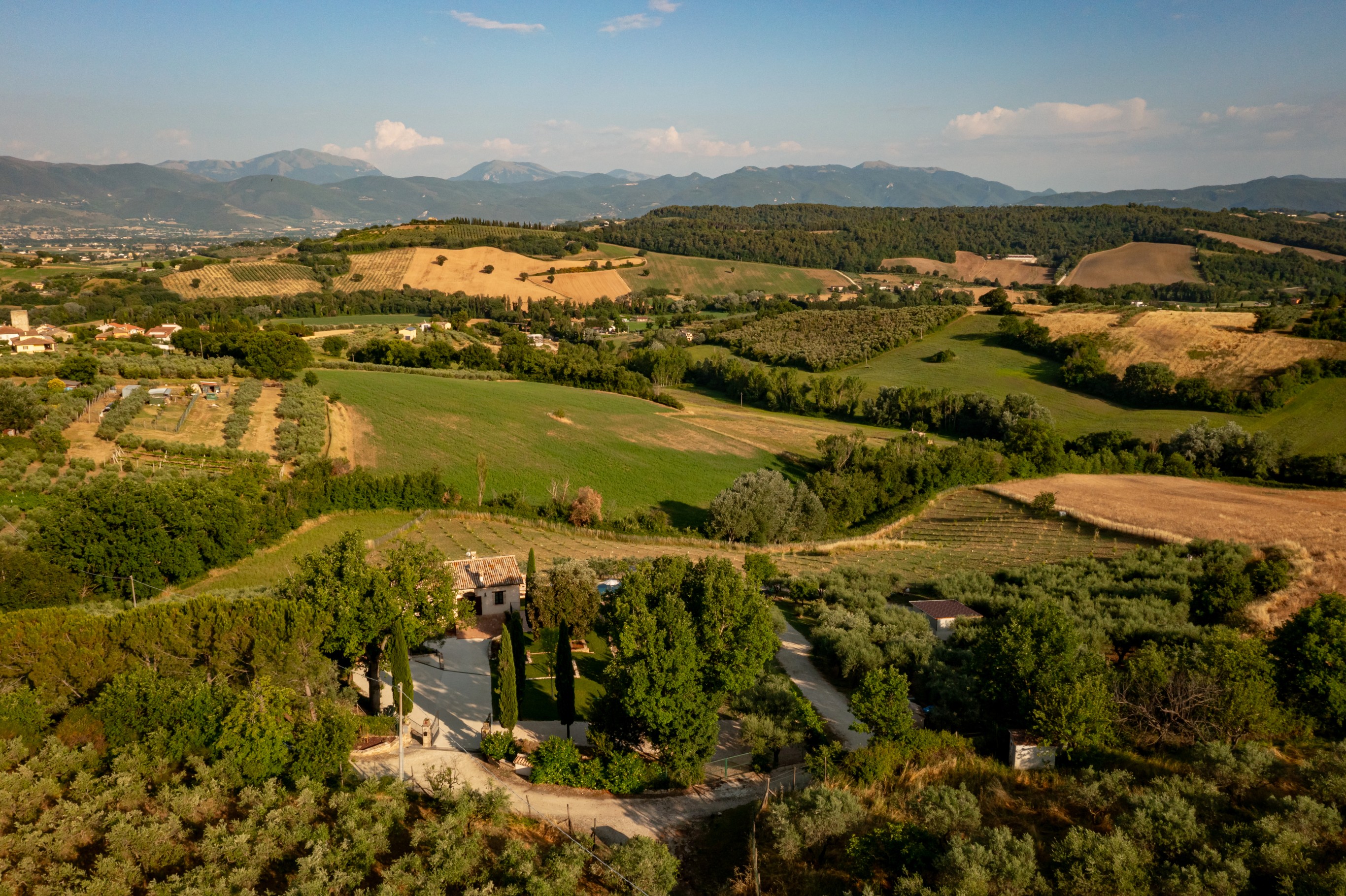 Vista aerea del Casale Isidoro