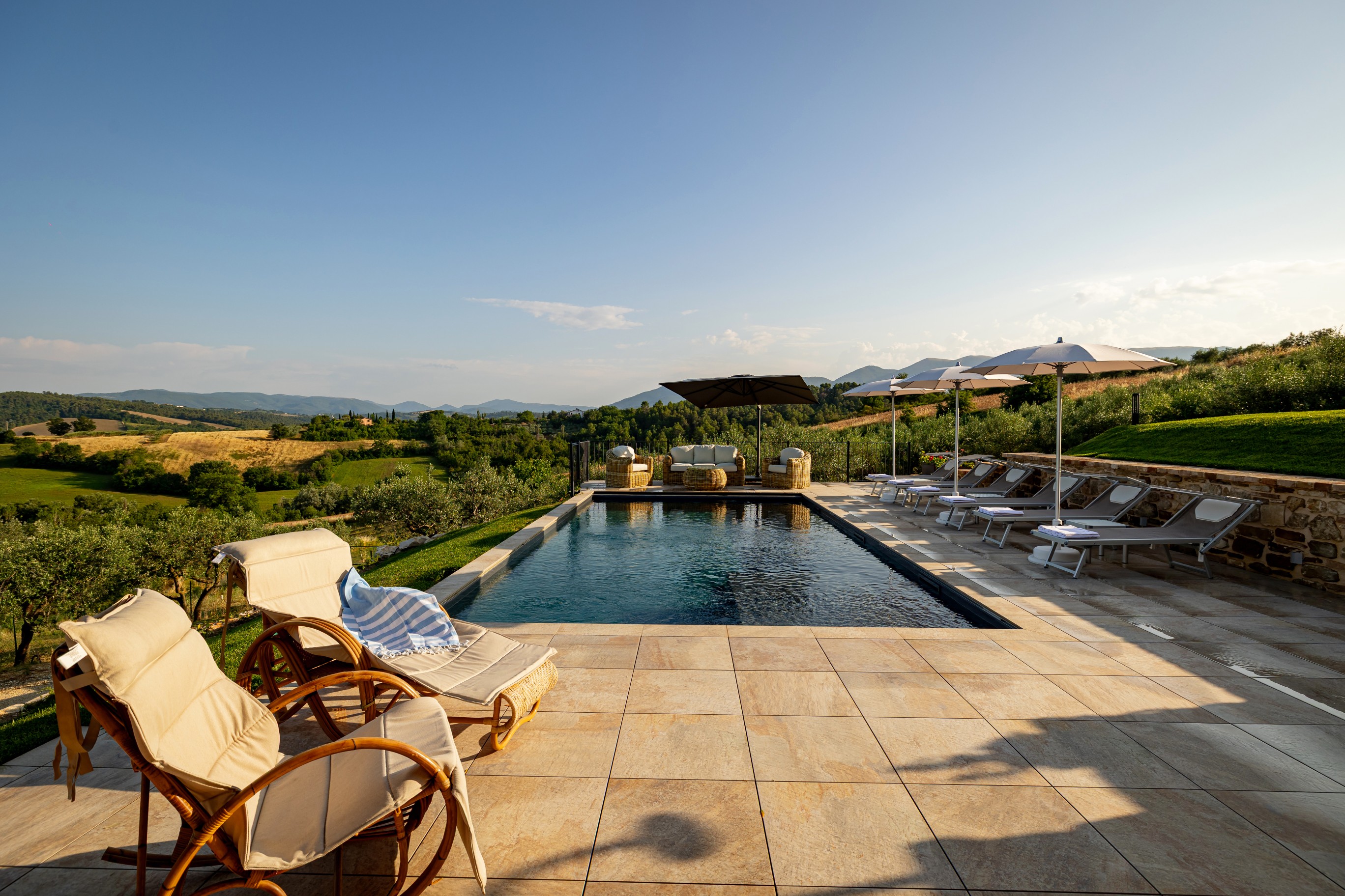 Vista panoramica dalla piscina